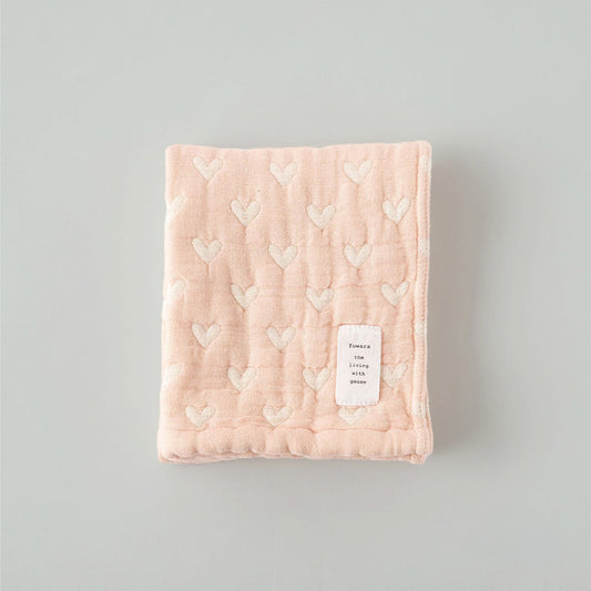 日本六重紗親膚毛巾 (愛心)