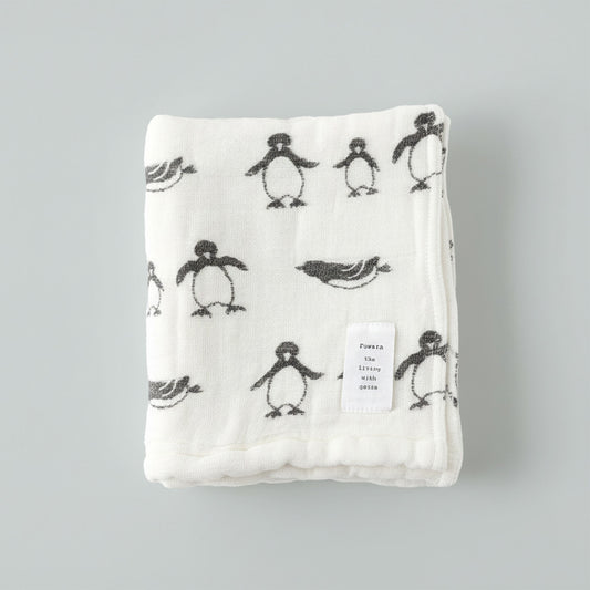 日本六重紗親膚毛巾 (企鵝)