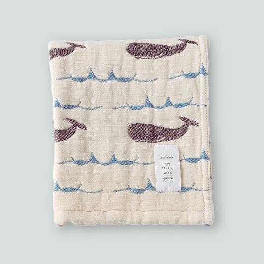 日本六重紗親膚毛巾 (鯨魚)