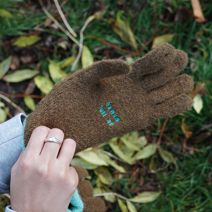 hands full of warmth 刺繡針織 女用手套