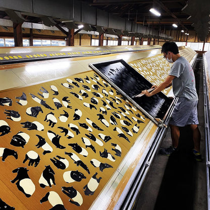 京都 手工型絵染  風呂敷（貘）