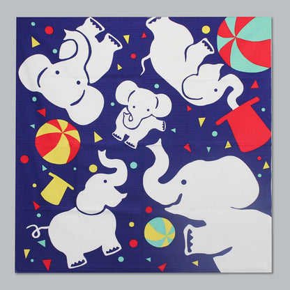 京都 手工型絵染  風呂敷（象）