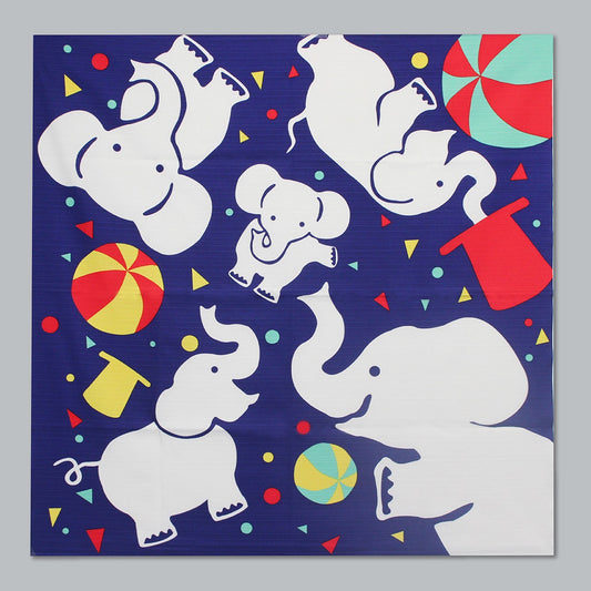 京都 手工型絵染  風呂敷（象）