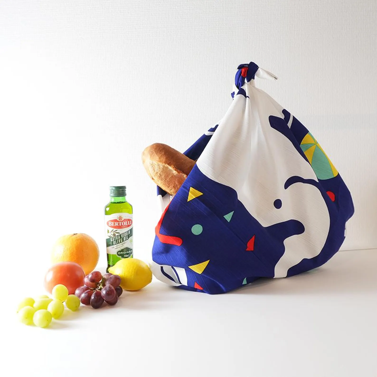 京都 手工型絵染  風呂敷（象）