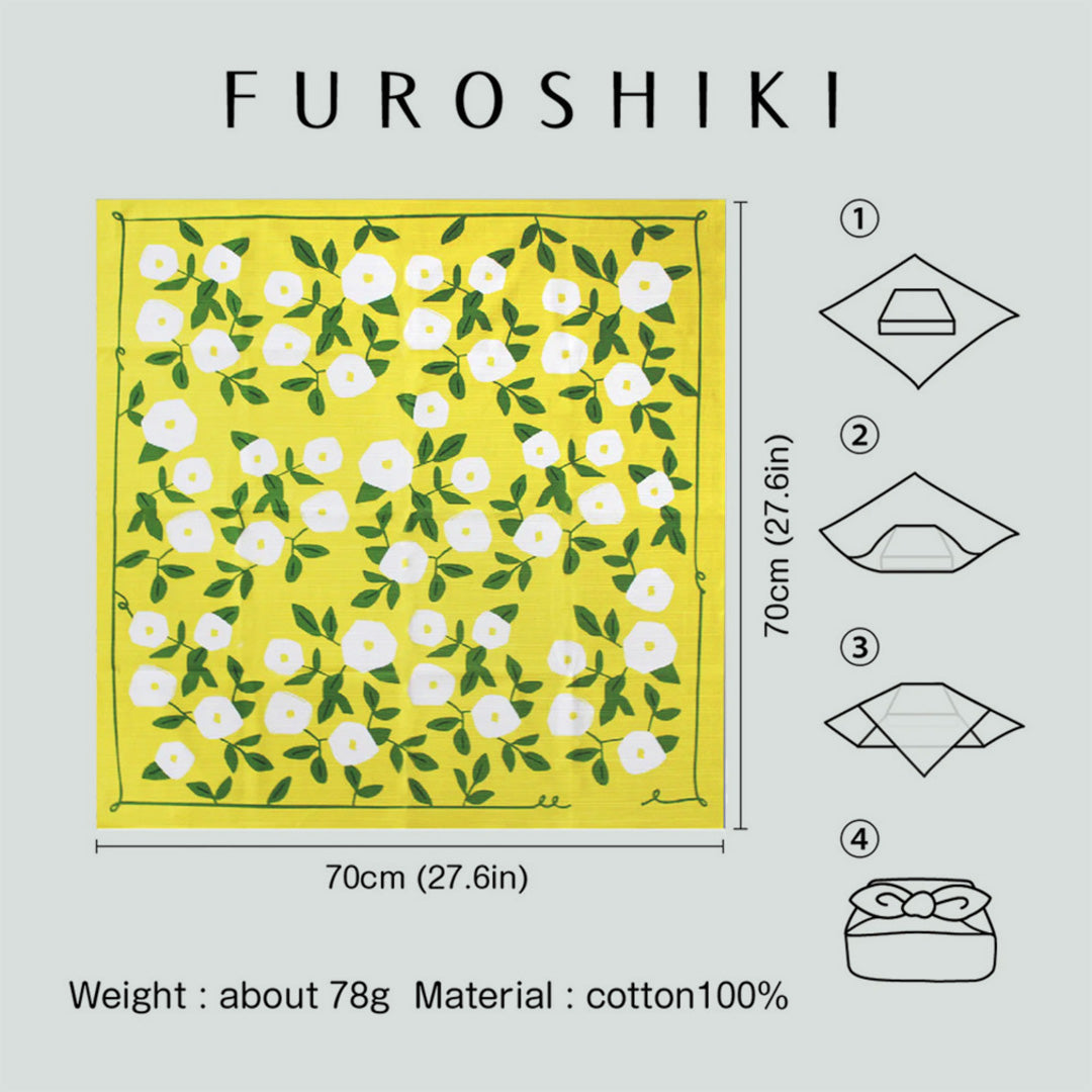京都 手工型絵染  風呂敷（昼顔）
