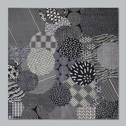 京都 手工型絵染  風呂敷（丸取小紋）