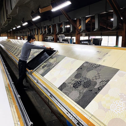 京都 手工型絵染  風呂敷（丸取小紋）