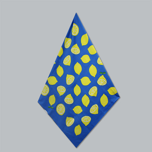 京都 手工型絵染  風呂敷（檸檬）