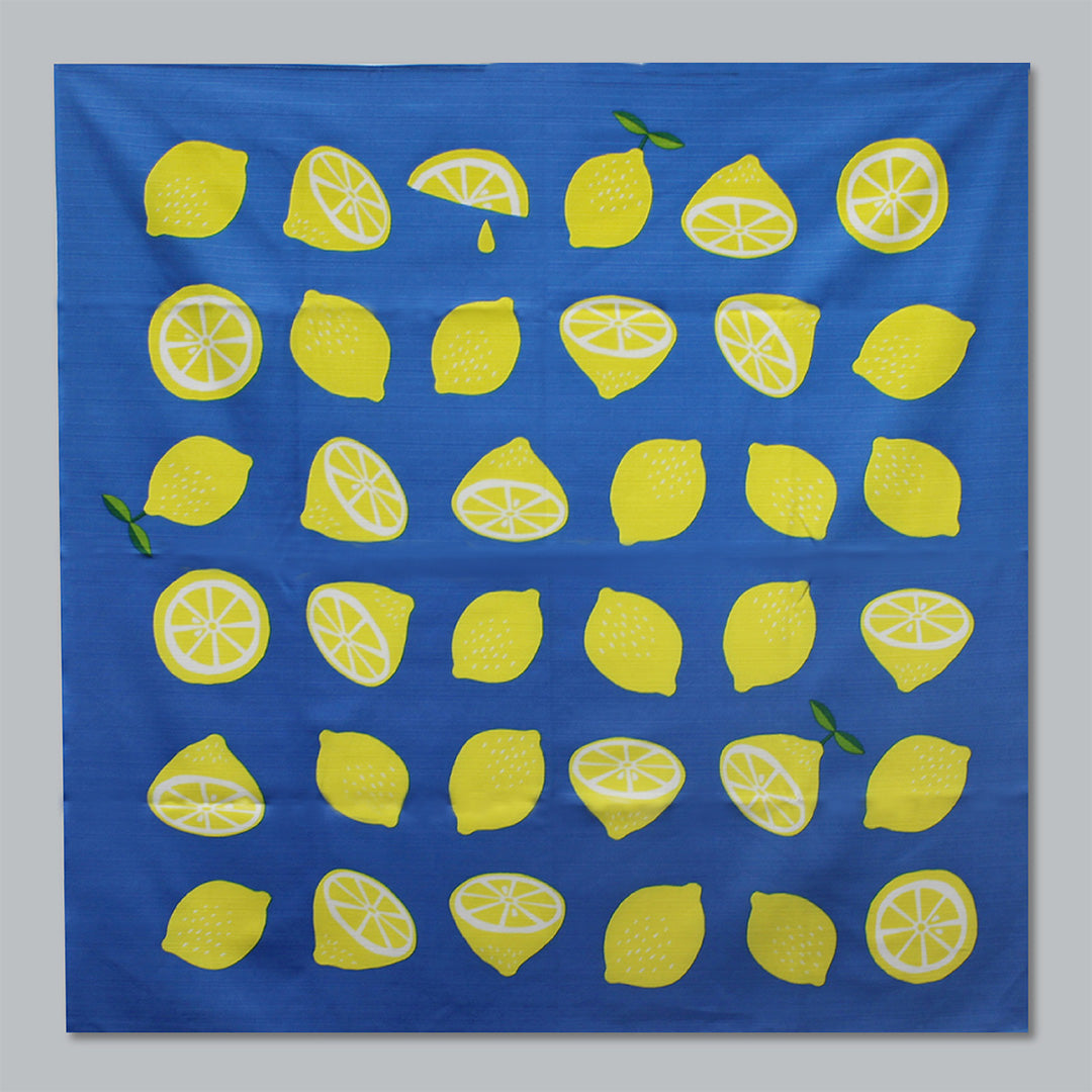 京都 手工型絵染  風呂敷（檸檬）
