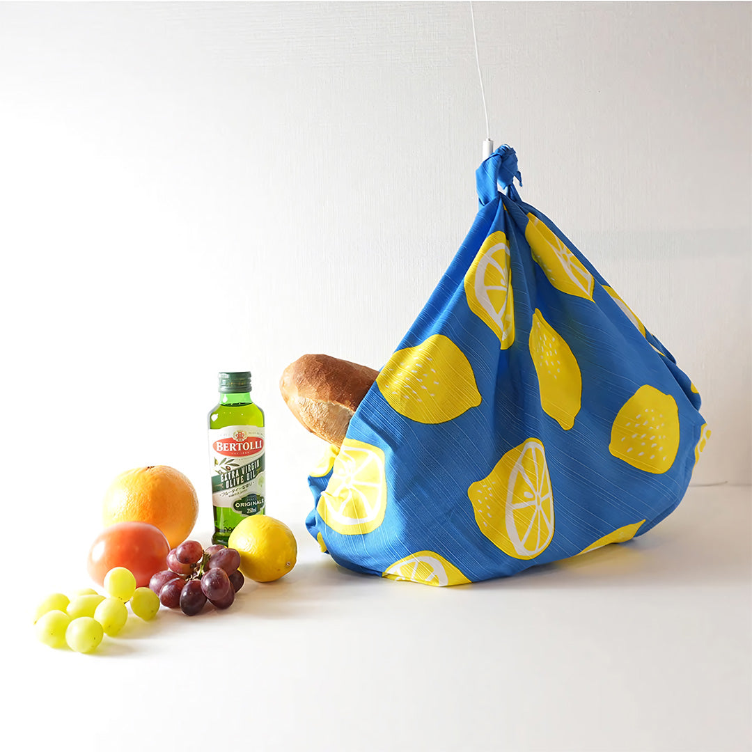 京都 手工型絵染  風呂敷（檸檬）