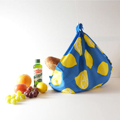 京都 手工型絵染  風呂敷（檸檬）