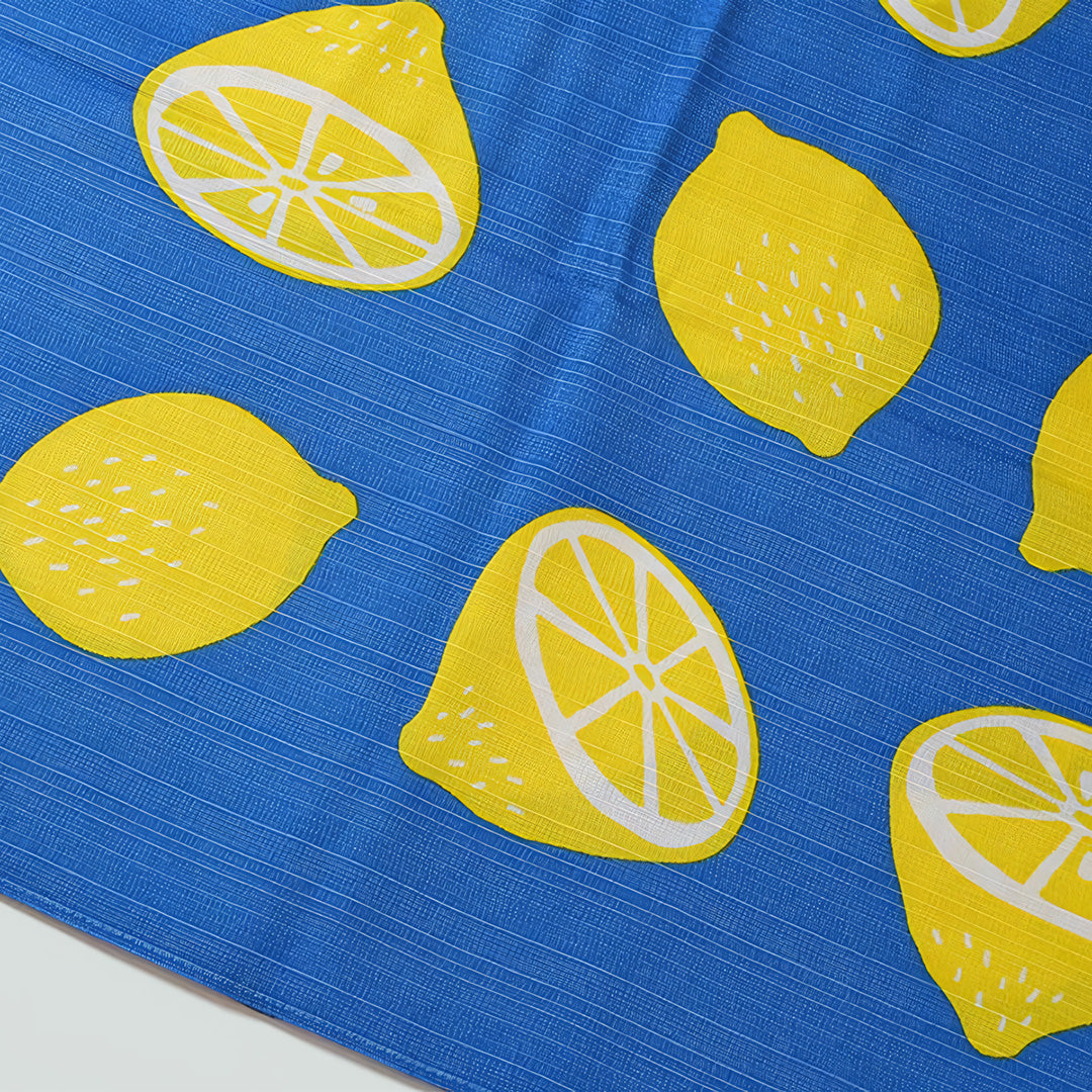 京都 手工型絵染  風呂敷（檸檬）