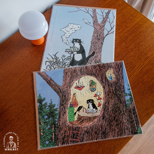 【店主漫遊選物】韓國插畫家chocolateye賓士貓mo 迷你插畫海報