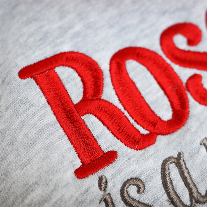 Rose is a rose 灰色刷毛大學T