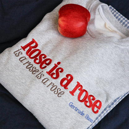 Rose is a rose 灰色刷毛大學T