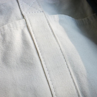 synchronicity 多口袋大容量燈芯絨托特包(白）