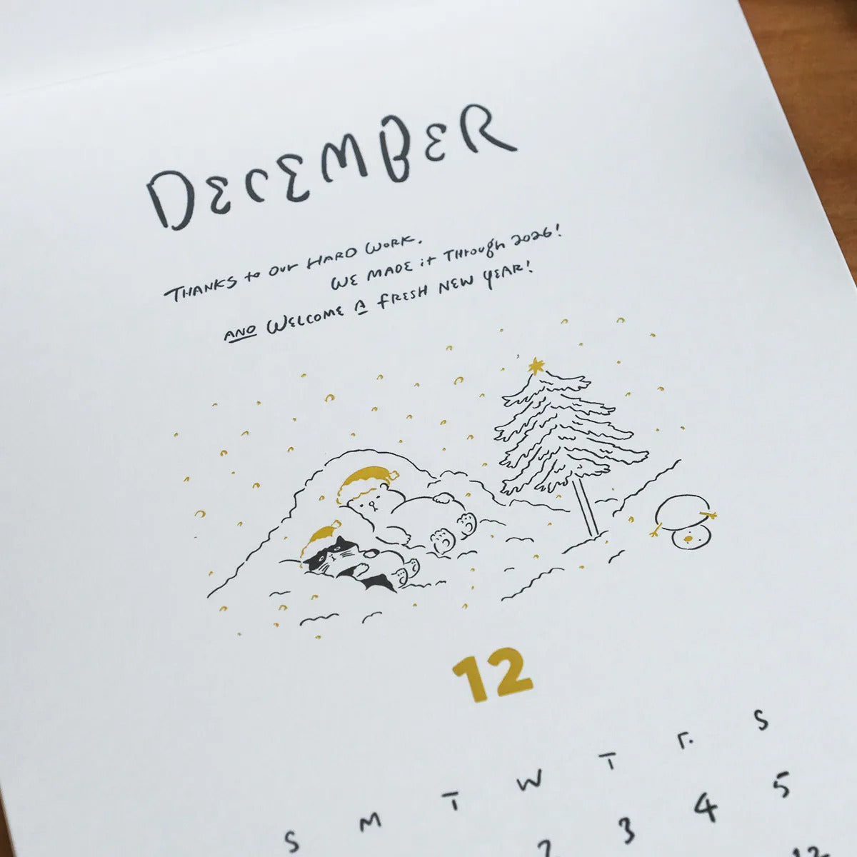 「HAVE A WONDERFUL YEAR」2026月曆