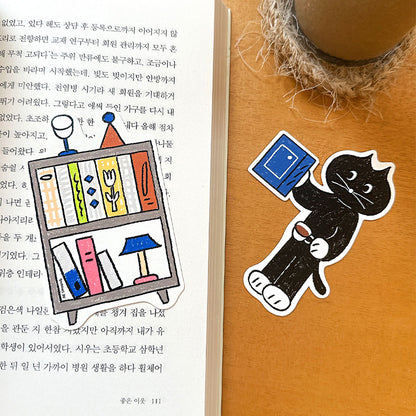 【店主漫遊選物】韓國創作者AE SHOONG書籤（貓咪書櫃)