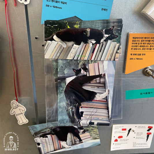 【店主漫遊選物】韓國創作者 문예진 書籤（賓士貓)