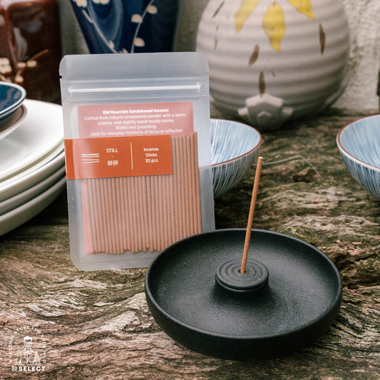 Zen線香套組 （鋅質線香座＋三入短版線香）